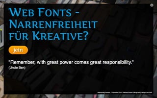 Web Fonts (Webmontag Franken, 7. November 2011)