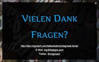 Web Fonts (Webmontag Franken, 7. November 2011)