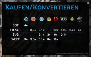 Web Fonts (Webmontag Franken, 7. November 2011)