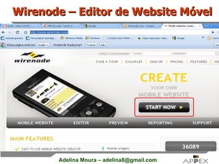Wirenode – Editor de Website Móvel 