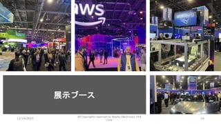 12/14/2023
All Copyrights reserved by Nissho Electronics USA
Corp
18
展示ブース
 