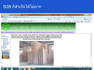 B2B  ก็สำเร็จได้ไม่ยาก 