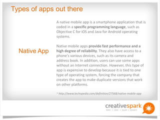 Web, Native & Hybrid Apps Overview | PDF