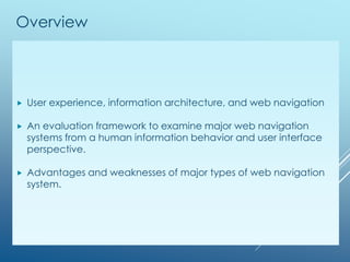 Web navigation systems for information seeking (updated in Feb 2015) | PDF