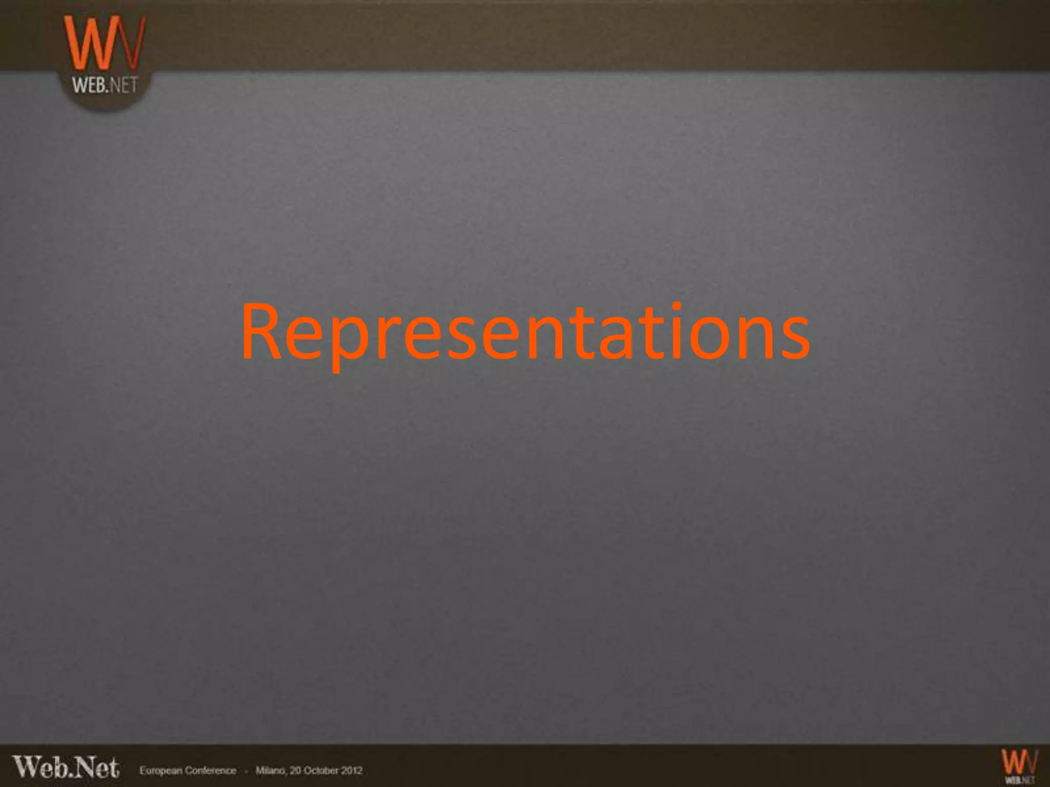 Representations
 