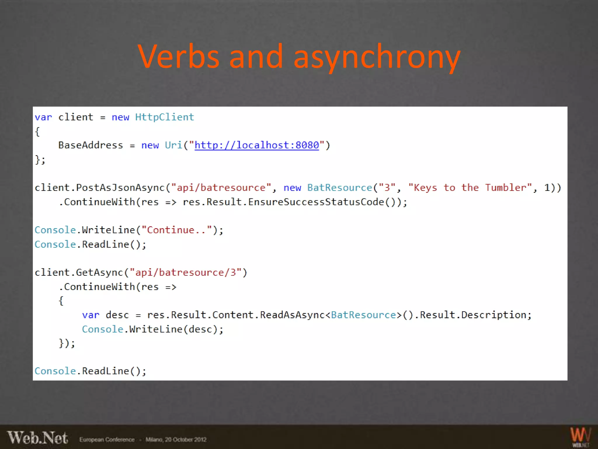 Verbs and asynchrony
 