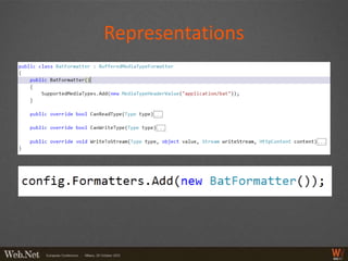 Representations
 