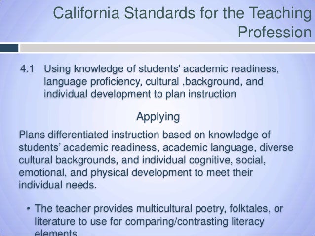 new sp fact cstp amp coaching california standards for the teaching profession chart