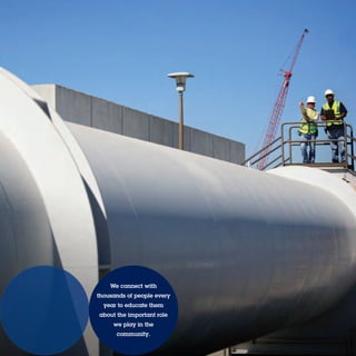 We connect with
thousands of people every
  year to educate them
about the important role
     we play in the
      community.
 