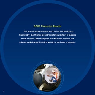 OCSD Financial Results

          Our infrastructure success story is just the beginning.

     Financially, the Orange County Sanitation District is making

       smart choices that strengthen our ability to achieve our

     mission and Orange County’s ability to continue to prosper.




16
 
