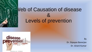 Web of Causation of disease
&
Levels of prevention
By
Dr. Dipayan Banerjee
Dr. Ishant Kumar
 