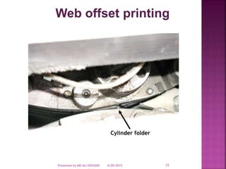Web offset printing
Cylinder folder
4/28/2015Presented by MD ALI HOSSAIN 15
 