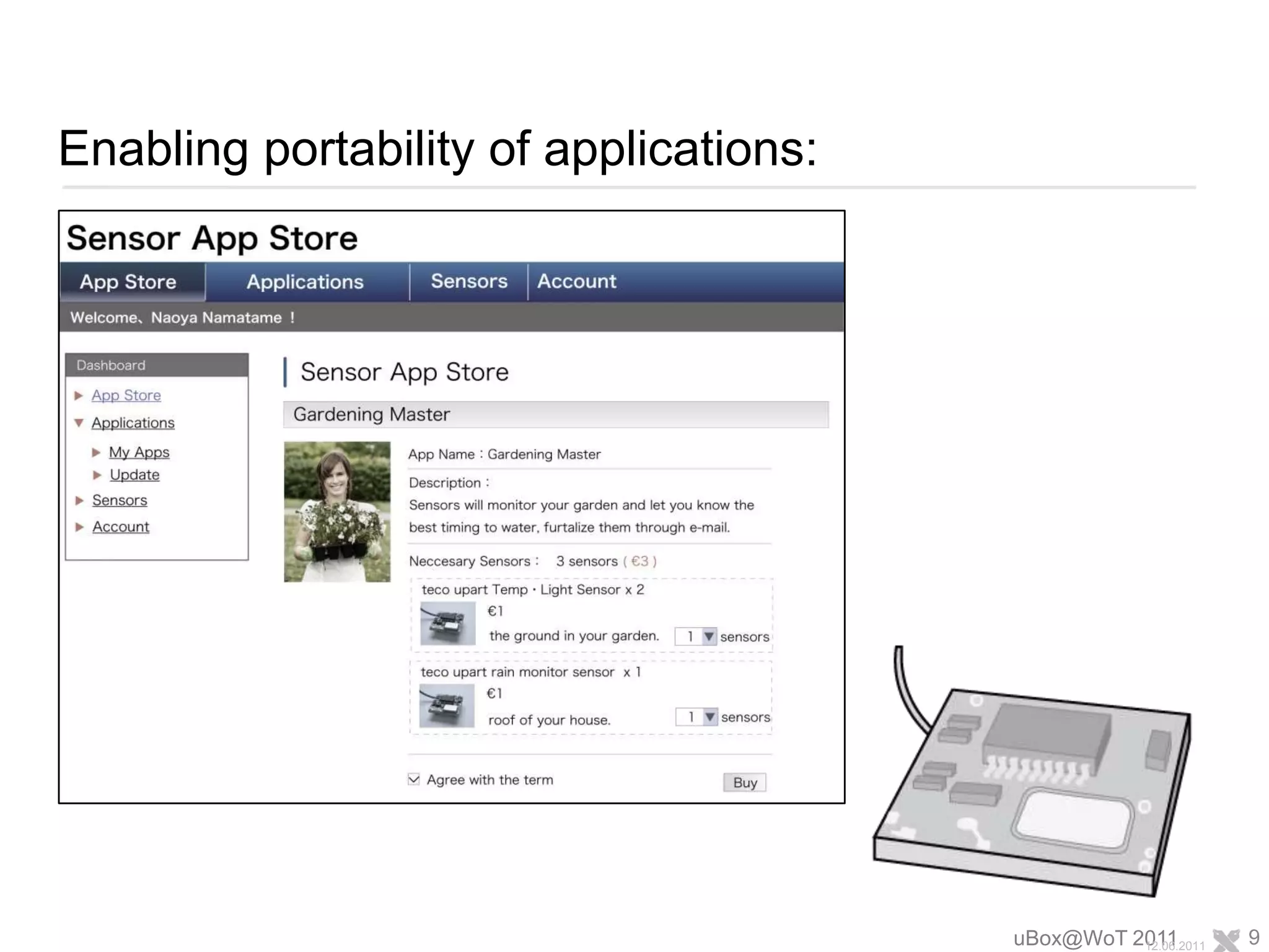 Enabling portability of applications: uBox@WoT 201112.06.20119