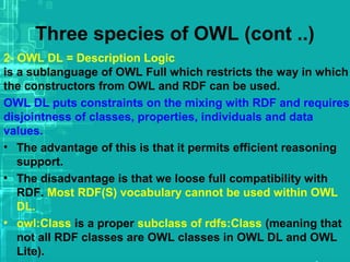 Web ontology language (owl) | PPT