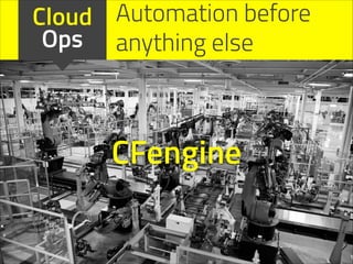 Cloud Automation before
Ops anything else

CFengine

 