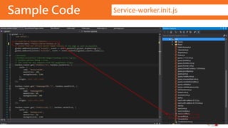 Sample Code Service-worker.init.js
 