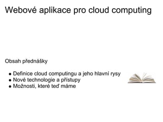 Webove Aplikace Pro Cloud Computing