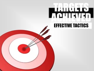 TARGETS
ACHIEVED
EFFECTIVE TACTICS
 