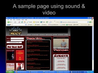 A sample page using sound & video 