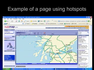 Example of a page using hotspots 