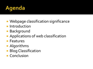 Website Classification Pdf Webpage Classification | PPTX