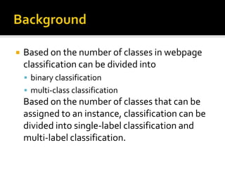 Webpage Classification | PPTX
