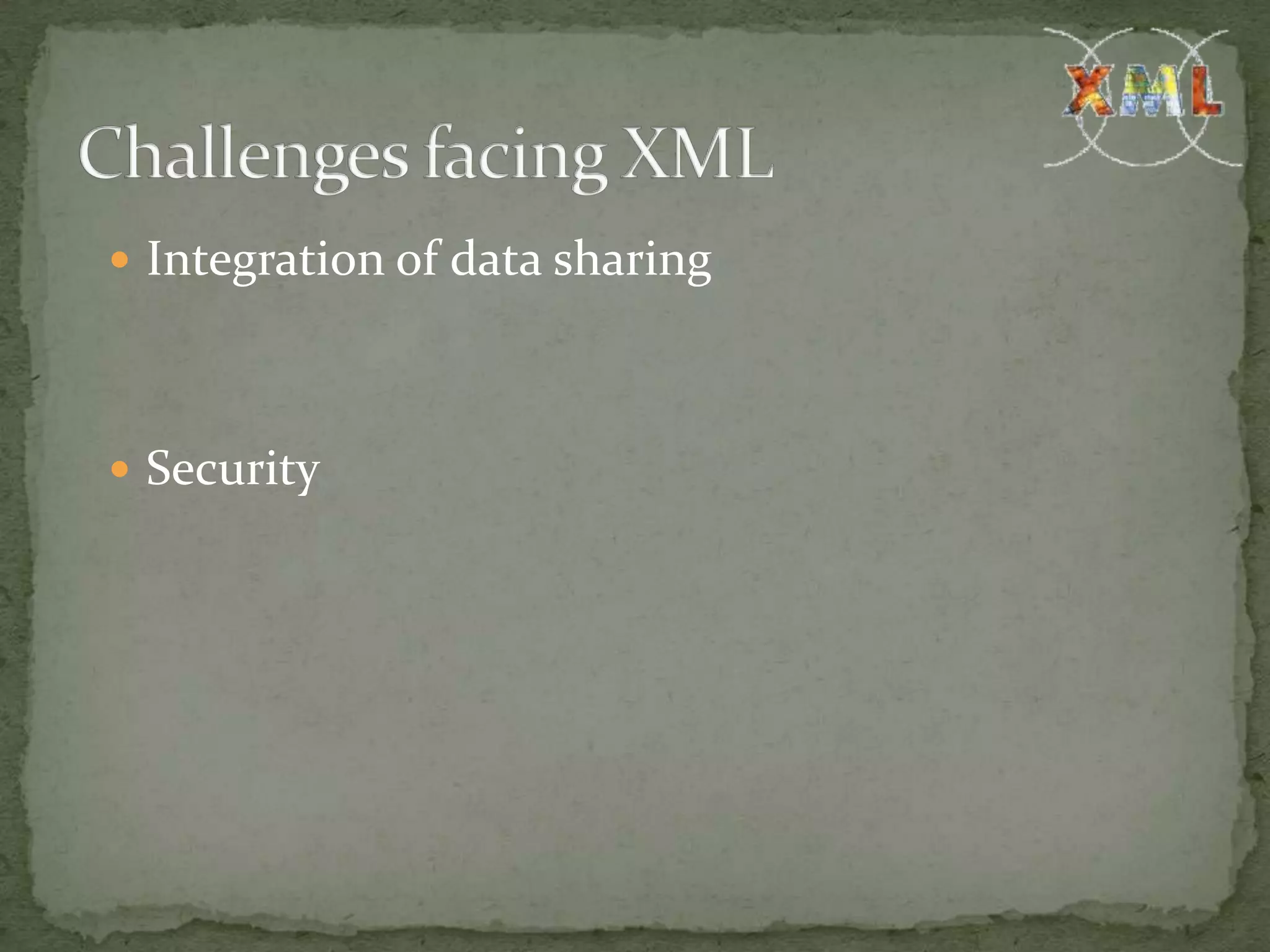  Integration of data sharing  Security 