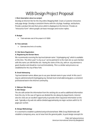 Web Design Project Introduction Webpage design full project of project management | PDF