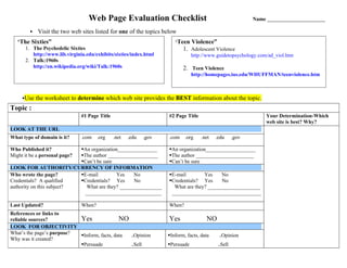 Web page evaluation_worksheet-revised2007