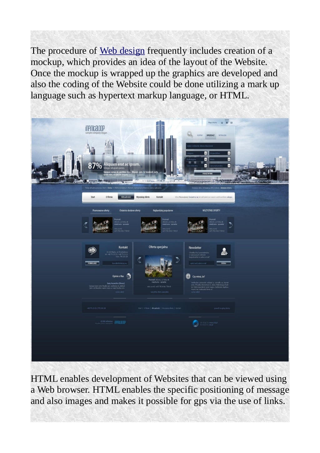 Web page layout