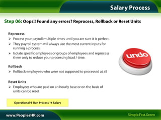 















    Operational→ Run Process → Salary
 