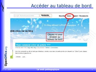Accéder au tableau de bord Cliquez ici pour accéder au tableau de bord 