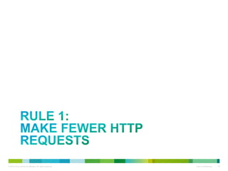 RULE 1:
MAKE FEWER HTTP REQUESTS

 
