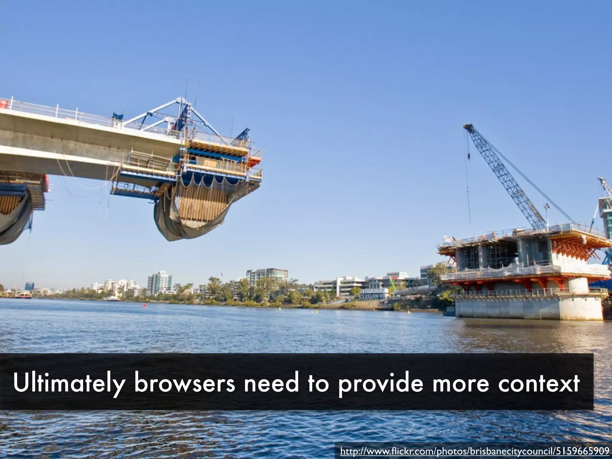 Ultimately browsers need to provide more context

                           http://www.ﬂickr.com/photos/brisbanecitycouncil/5159665909
 