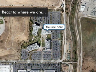 React to where we are...


                       You are here
 