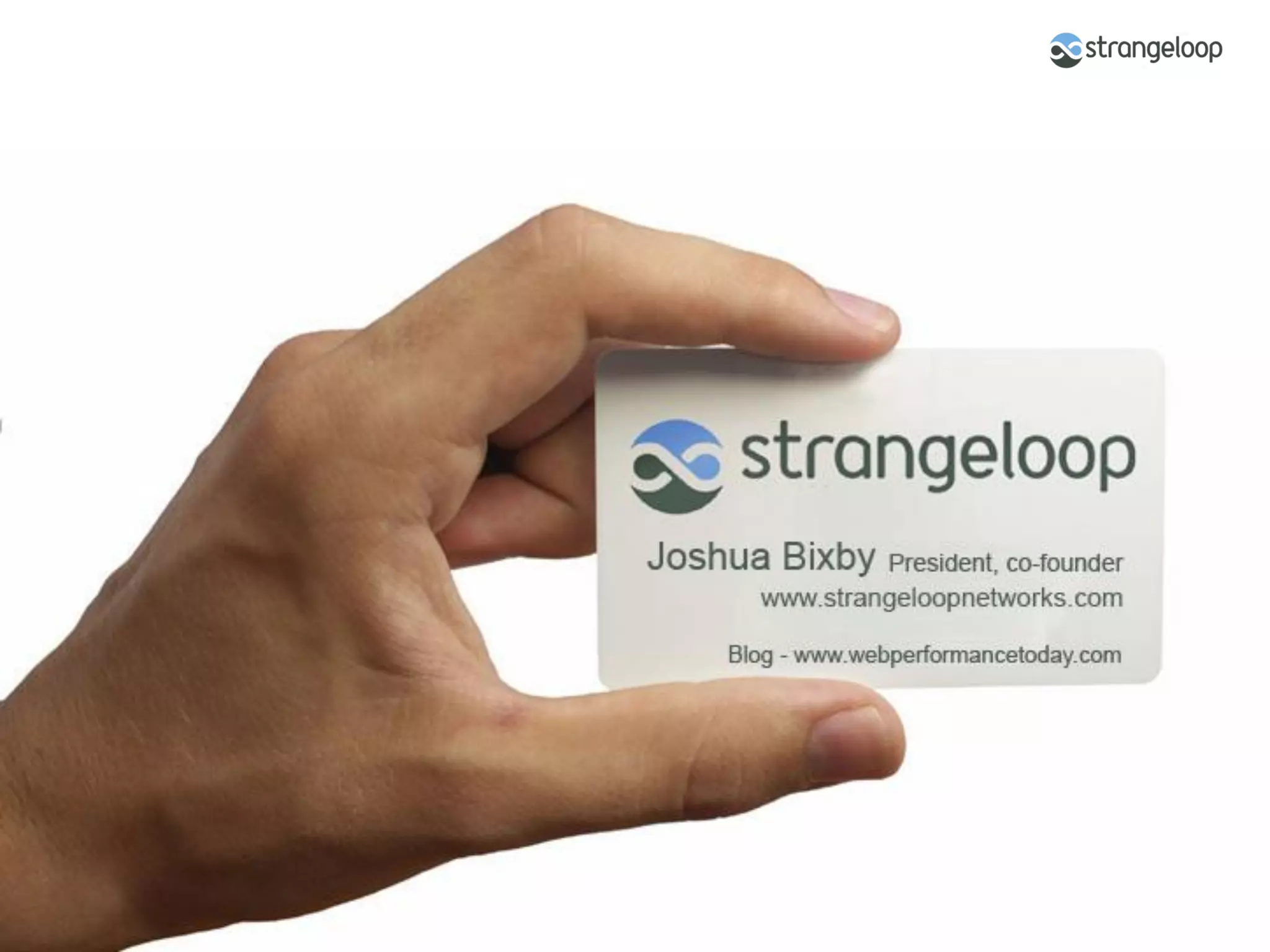 © 2012 Strangeloop Networks
  2011                        Strangeloop. Faster Websites. Automatically.
                                                                Strangeloop. Faster Websites. Automatically.   103
 