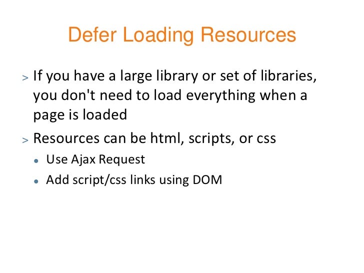 Performance Optimization and JavaScript Best Practices slideshare - 웹