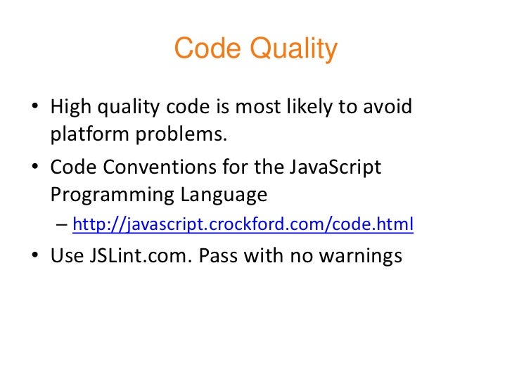 Performance Optimization and JavaScript Best Practices slideshare - 웹