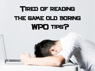 Join the Web Performance Optimization Revolution with WebPerfLab