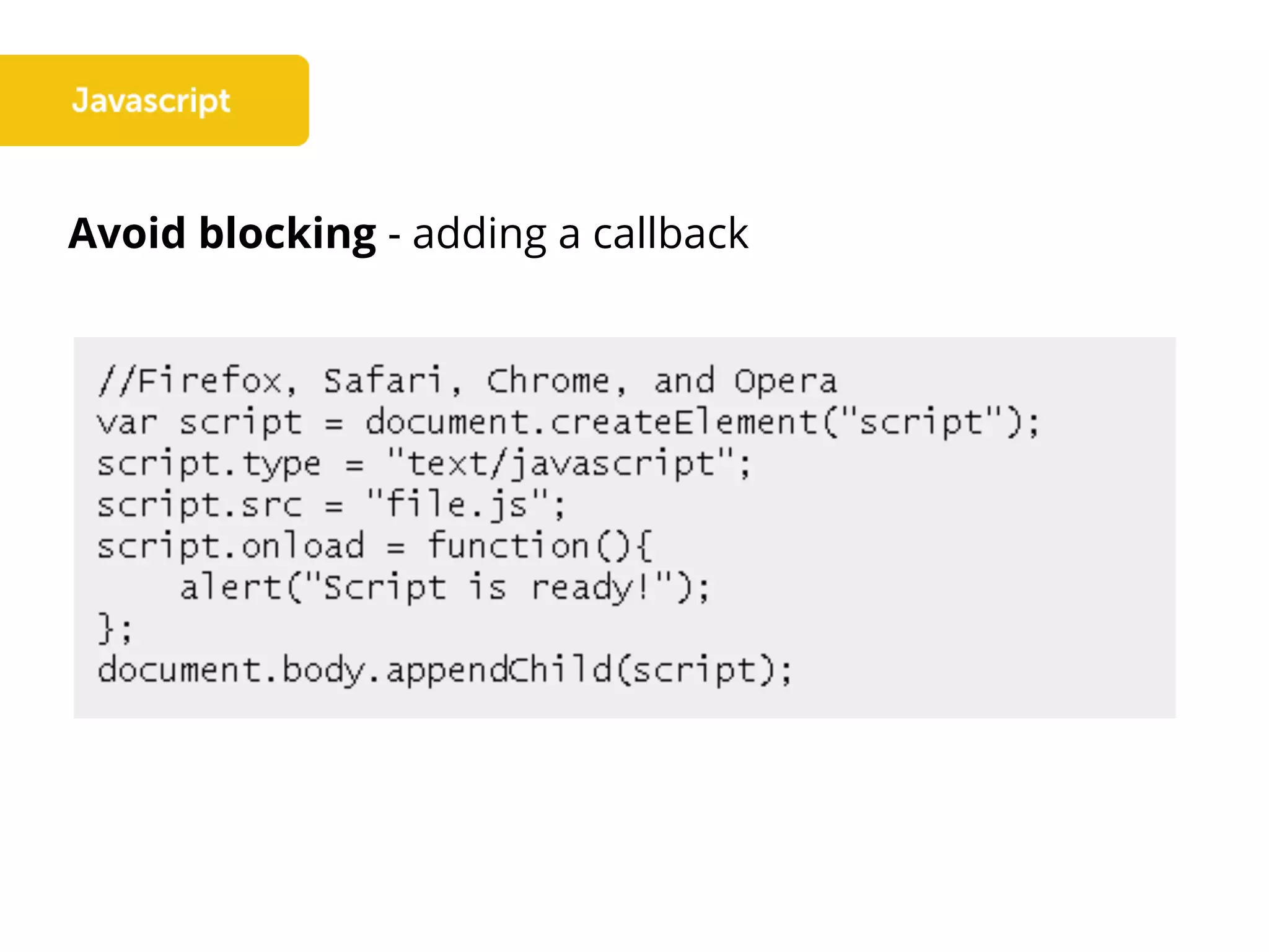 Avoid blocking - adding a callback
 