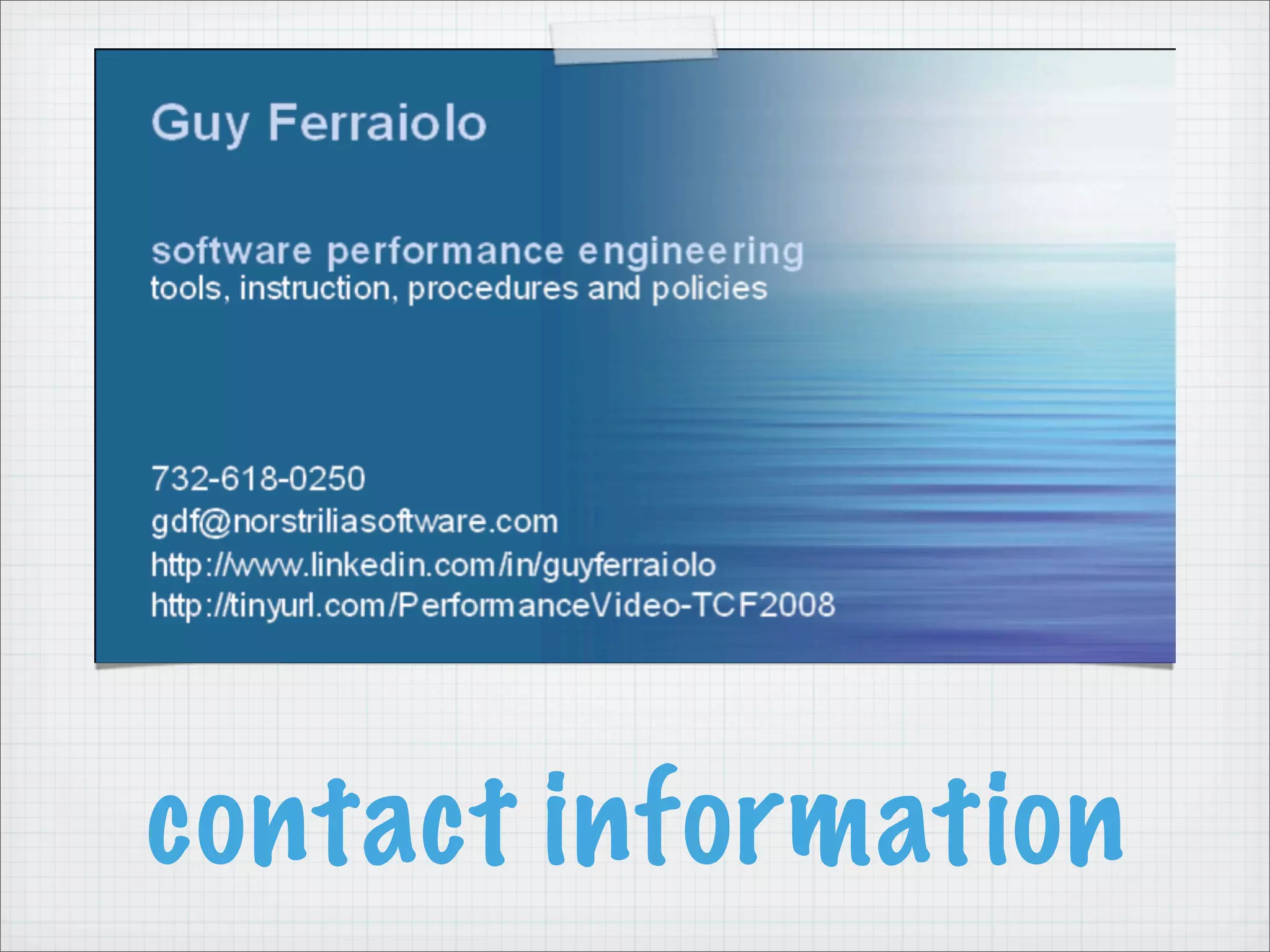 contact information
 