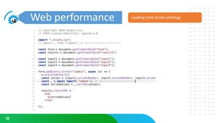 Web Performance & Latest in React | PPTX
