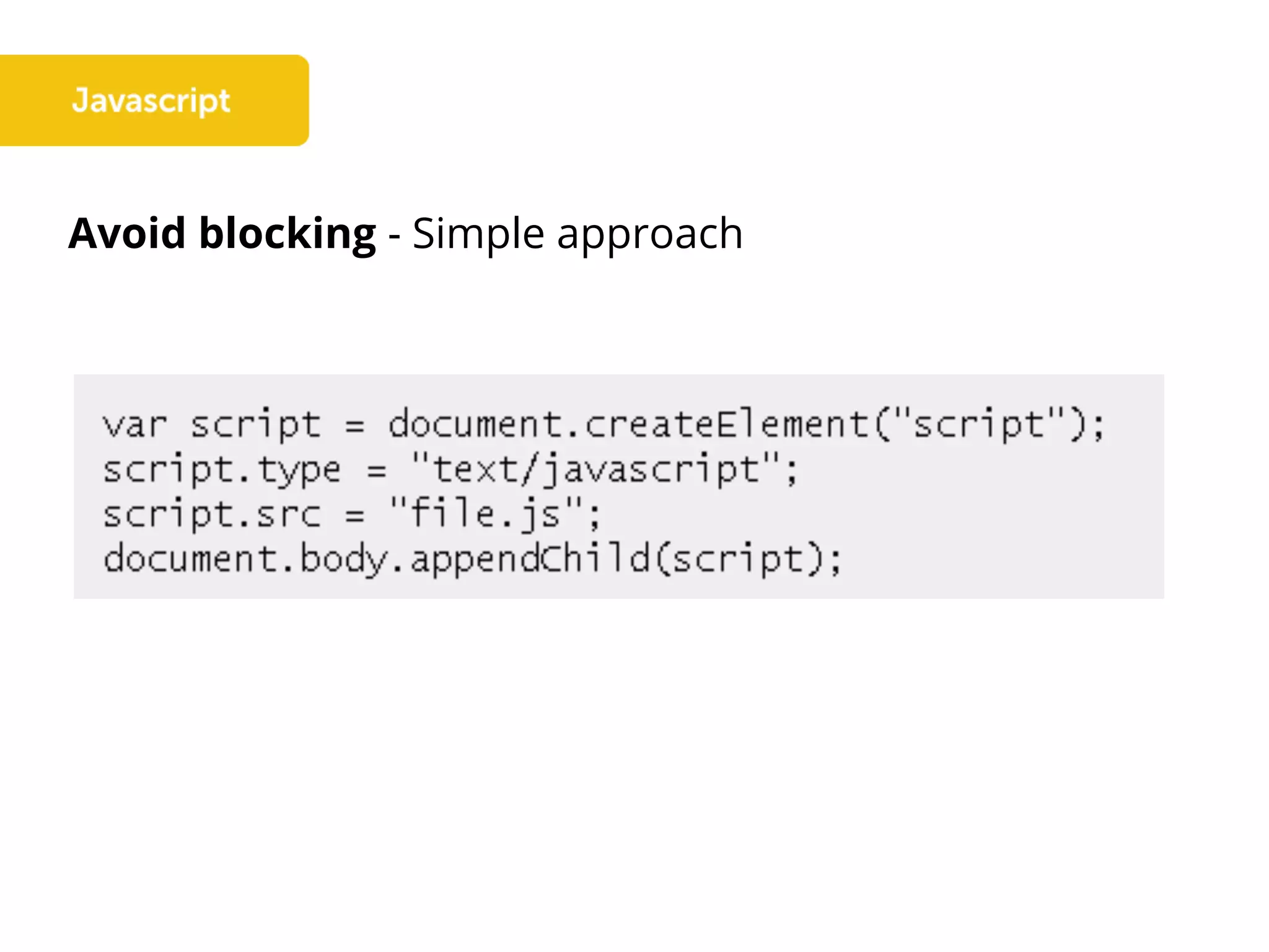 Avoid blocking - Simple approach
 