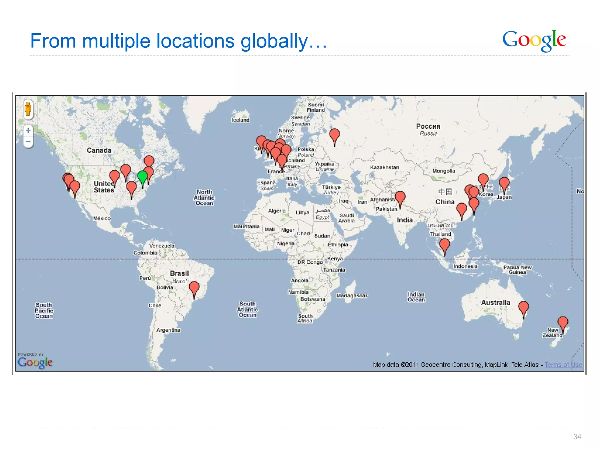 From multiple locations globally… 