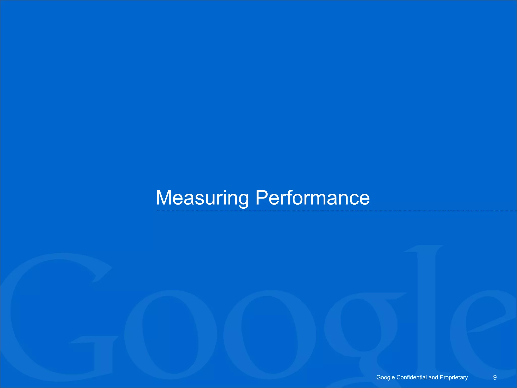 Measuring Performance 