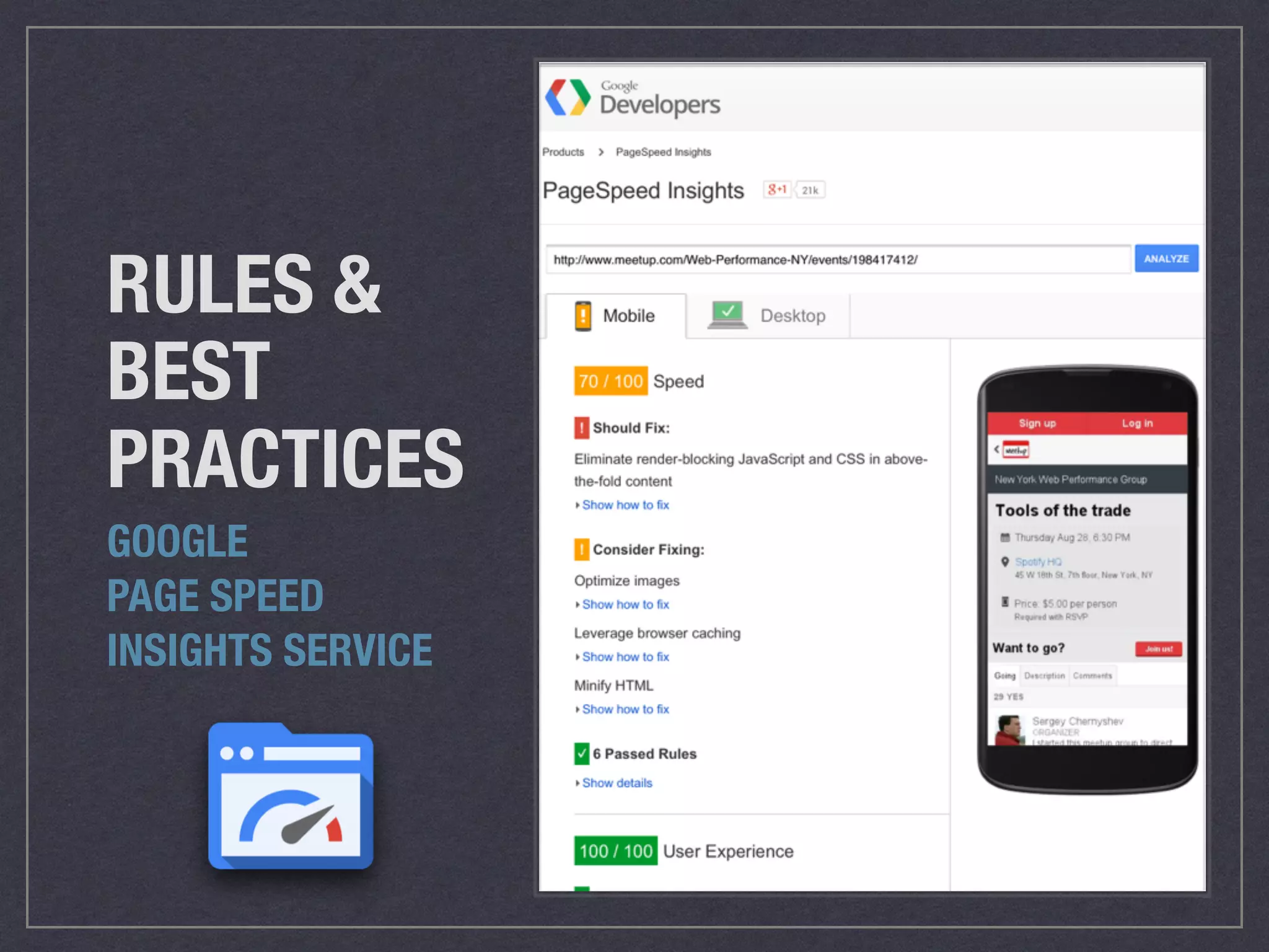 RULES &
BEST
PRACTICES
GOOGLE
PAGE SPEED
INSIGHTS SERVICE
 