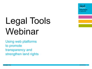 DOCUMENT TITLE 1
Emily Polack
6 July 2016Author name
Date
Author name
Date
Partner logo
Partner logo
Partner logo
Emily Po...