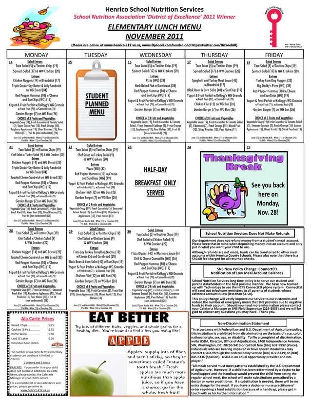 Web portrait november elementary menu 2011 PDF