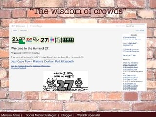 “ The wisdom of crowds” 