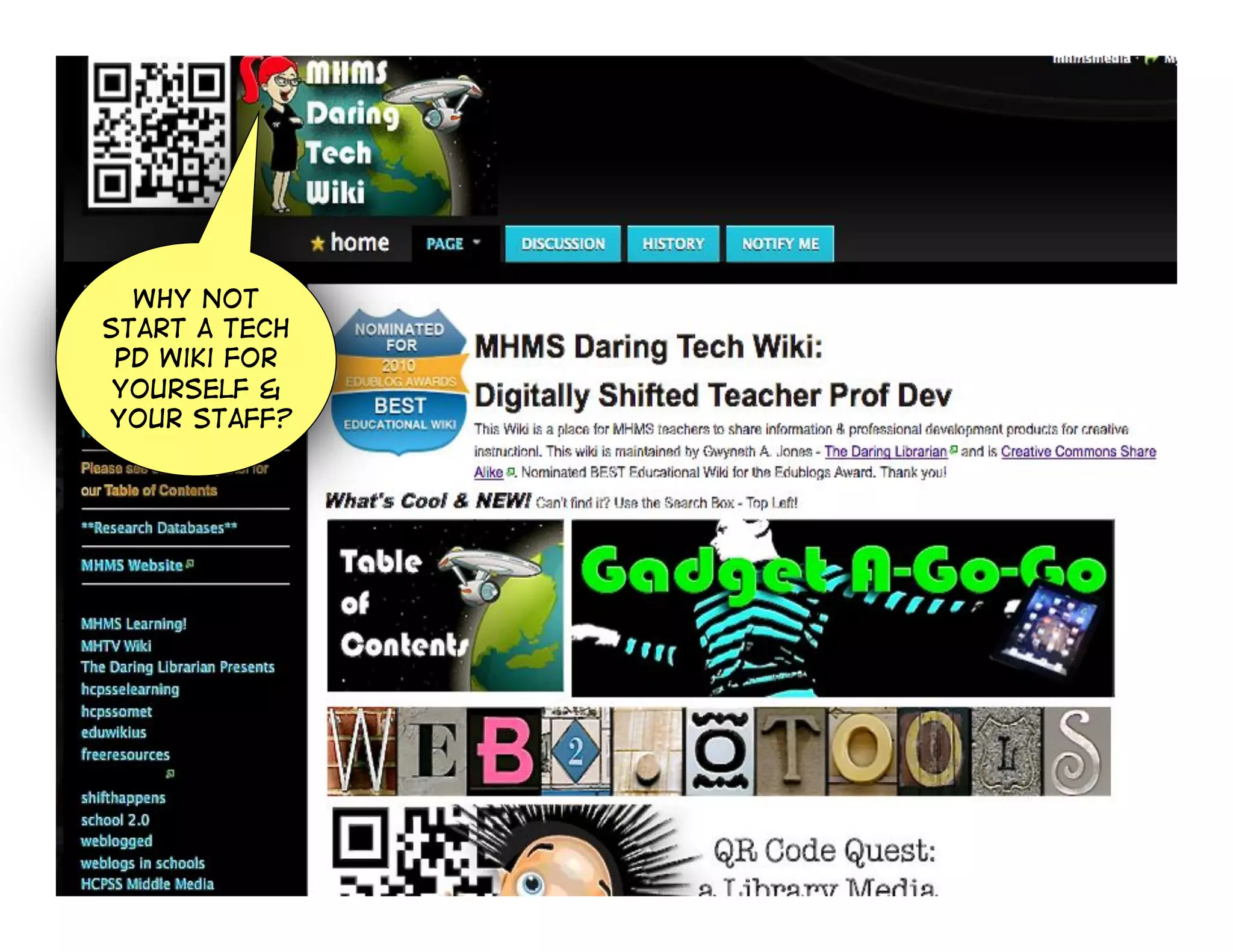 Why not
start a Tech
 PD wiki for
 yourself &
your staff?
 